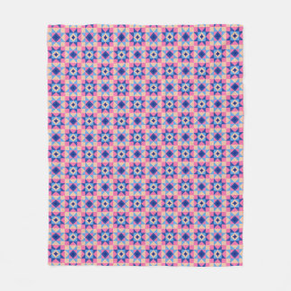 Modern Star Block Quilt Fleece Blanket