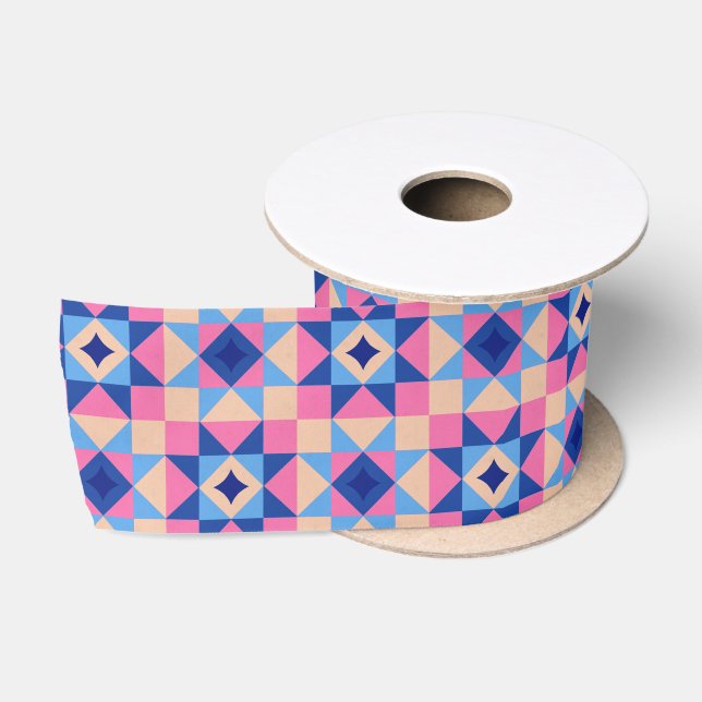 Modern Star Block Quilt Satin Ribbon (Spool)