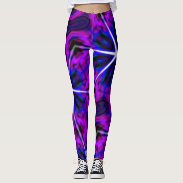 MODERN STAR BLUE CUTE-PURPLE-BLUE- LEGGINGS (Front)