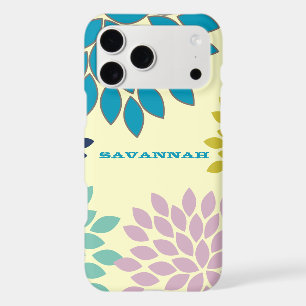 Modern Star Burst Flower Personalised iPhone Case
