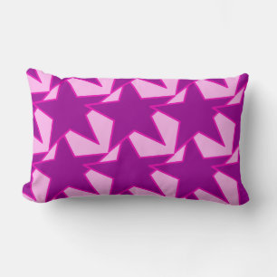 Modern Star Geometric - amethyst purple and pink Lumbar Cushion