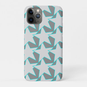 Modern Star Geometric - grey and turquoise Case-Mate iPhone Case