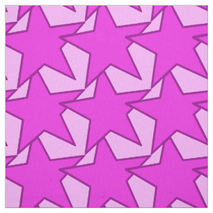Modern Star Geometric - violet and pink Fabric