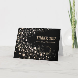Modern Star Glitter Confetti Sparkles Thank You