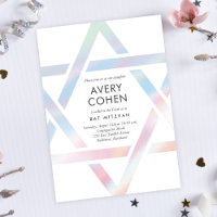 Modern Star Holographic Bat Mitzvah