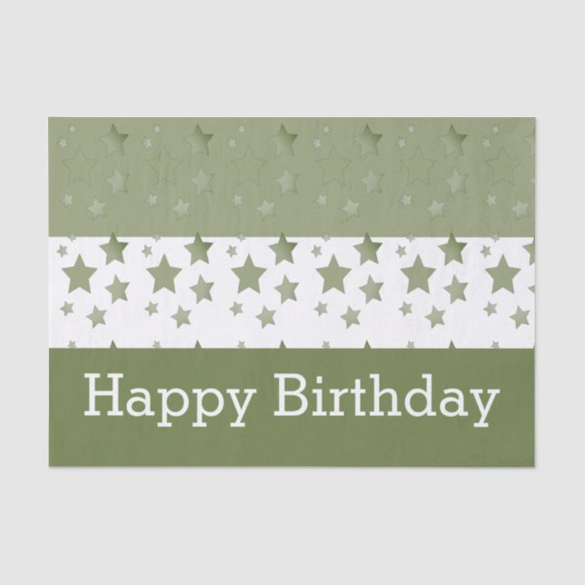 Modern Star Patterned Tissue Paper (Front)