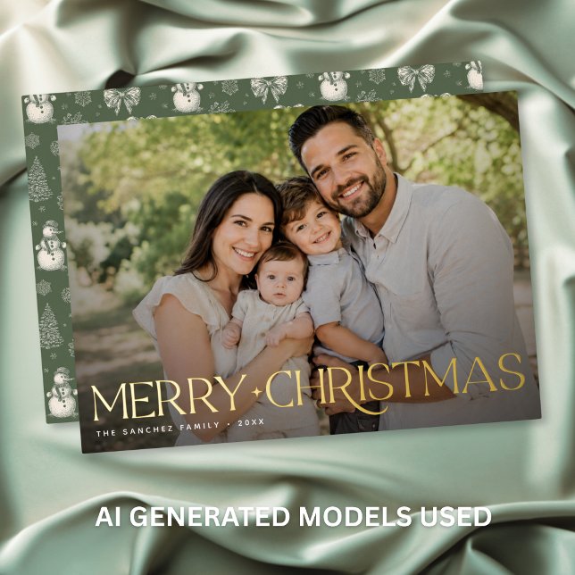 Modern Star Typography Merry Christmas Photo  (Creator Uploaded)