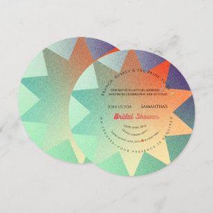 Modern Starburst Bridal Shower Invitation – Colorf