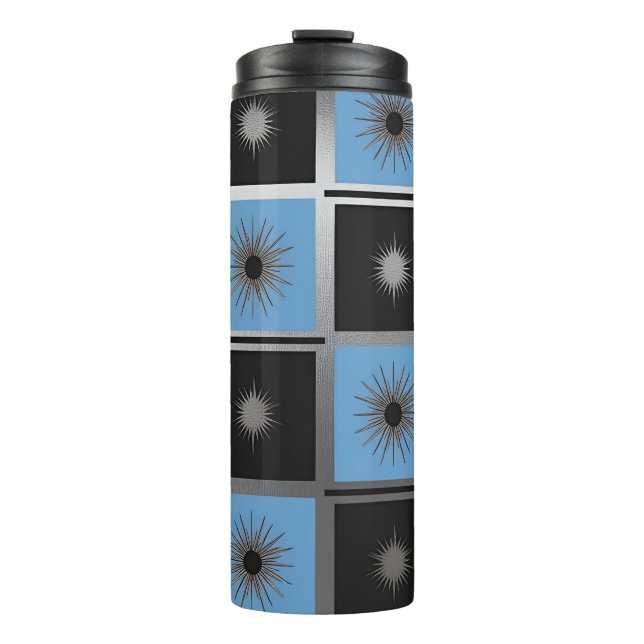 Modern Starburst & Squares Thermal Tumbler (Front)