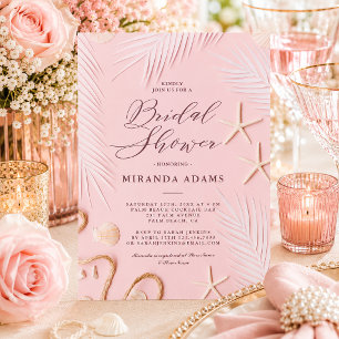 Modern Starfish Palm Beach Bridal Shower Invitation