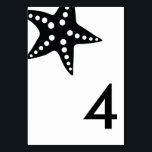 Modern Starfish Wedding Table Number Cards<br><div class="desc">Simple. Modern. Elegant Starfish Table Number Cards to help your guests find their seats.  Please customise with the numbers you need,  and add to your cart one card at a time.  Cards coordinate with my modern starfish wedding suite.</div>