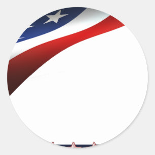 Modern Stars and Stripes Forever Flag Memorial Day Classic Round Sticker