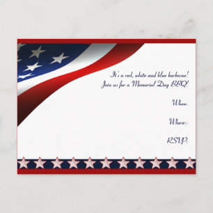 Modern Stars and Stripes Forever Flag Memorial Day Postcard