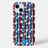 Modern Stars and Stripes Monogram USA 