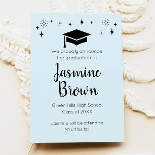 Modern Stars High School Graduation Announcement