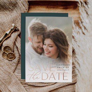 Modern Statement Vertical Photo Save The Date