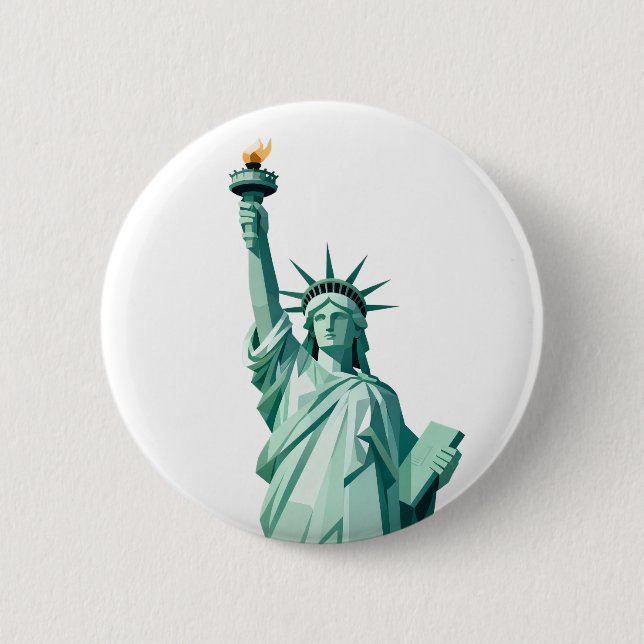 Modern Statue of Liberty Button (Front)