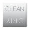 Modern Steel Grey Clean or Dirty Dishwasher Magnet