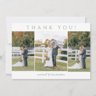 Modern Stenciled Botanical Three Picture Thank You Card