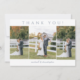 Modern Stenciled Botanical Three Picture Thank You Card
