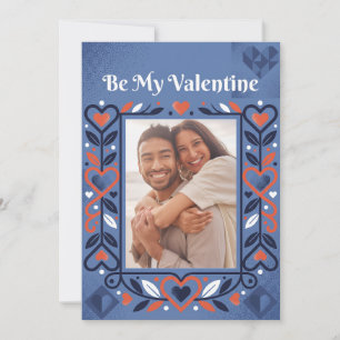 Modern Stippled Hearts Valentine's Day  Holiday Card