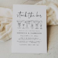 Modern Stock The Bar Couples Shower Invitation 