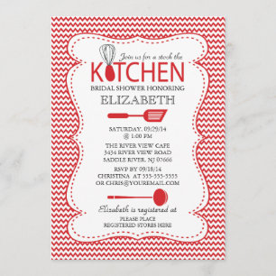Modern Stock the Kitchen Bridal Shower Invitation