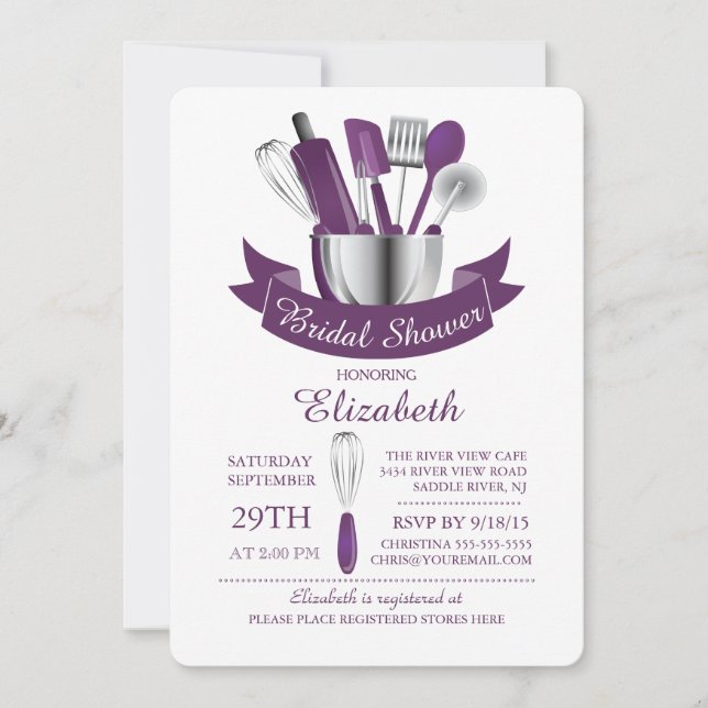 Modern Stock The Kitchen Bridal Shower Invitation (Front)