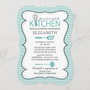 Modern Stock the Kitchen Bridal Shower Invitation