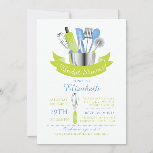 Modern Stock The Kitchen Bridal Shower Invitation (Front)