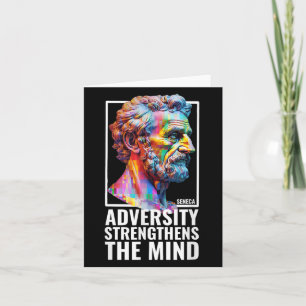 Modern Stoic Philosophy Adversity Quote Seneca Phi Card