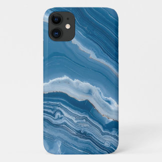 Modern Stone Dusty Blue Marble Case-Mate iPhone Case