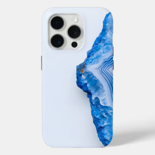 Modern Stone Dusty Blue Marble iPhone 15 Pro Case