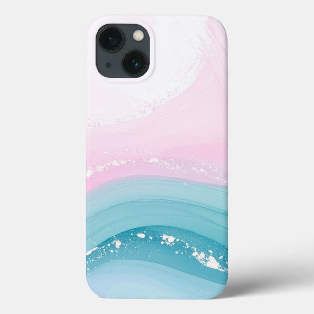 Modern Stone Dusty Blue Marble Case-Mate iPhone Case (Back)