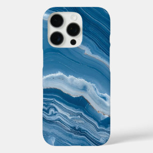 Modern Stone Dusty Blue Marble iPhone 16 Pro Case