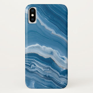 Modern Stone Dusty Blue Marble Case-Mate iPhone Case