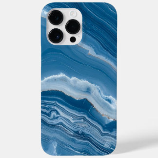 Modern Stone Dusty Blue Marble Case-Mate iPhone 14 Pro Max Case