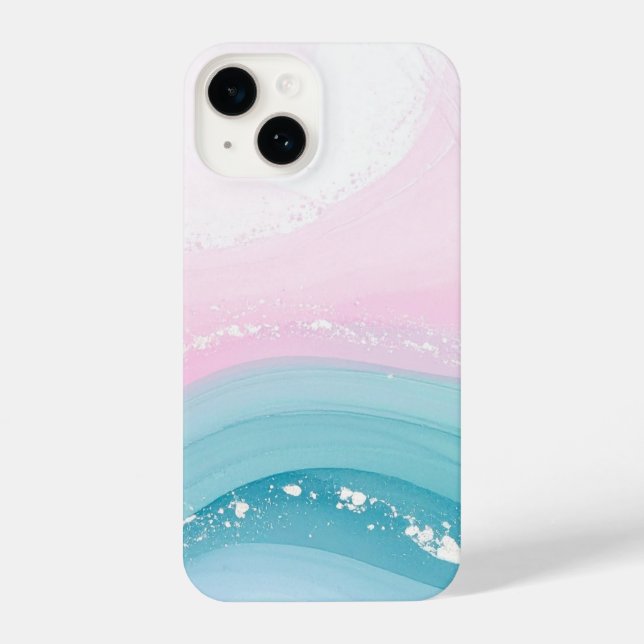 Modern Stone Dusty Blue Marble iPhone Case (Back)