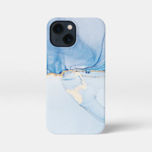 Modern Stone Dusty Blue Marble iPhone 13 Mini Case