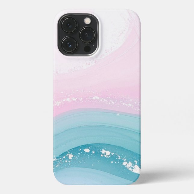 Modern Stone Dusty Blue Marble iPhone Case (Back)