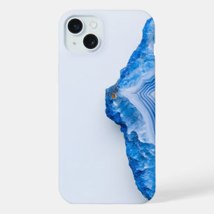 Modern Stone Dusty Blue Marble iPhone 15 Plus Case