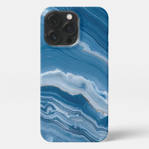 Modern Stone Dusty Blue Marble iPhone 13 Pro Case