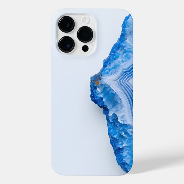 Modern Stone Dusty Blue Marble iPhone Case (Back)