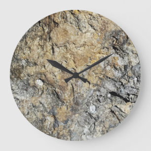 Modern Stone Look Wall Decor Large Clock