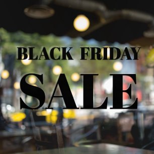 Modern Store Window Black Friday Sale Window Cling