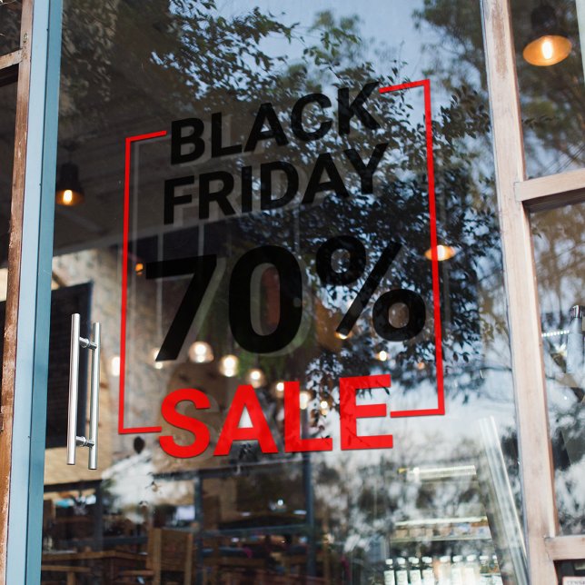 Modern Store Window Black Friday Sale Window Cling (Creator Uploaded)