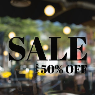 Modern Store Window Sale Off