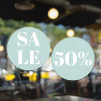 Modern Store Window Sale Pastel Mint