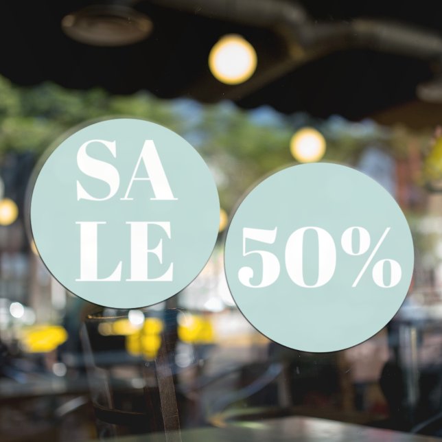 Modern Store Window Sale Pastel Mint (Creator Uploaded)