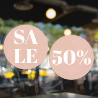 Modern Store Window Sale Pastel Pink